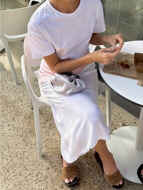 Laneway the Label Lace-Trim Midi Skirt